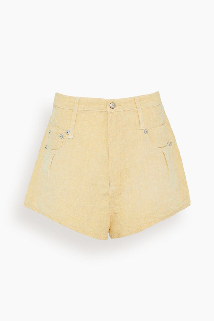 R13 Double Loop Venti Short in Maize Linen Chambray