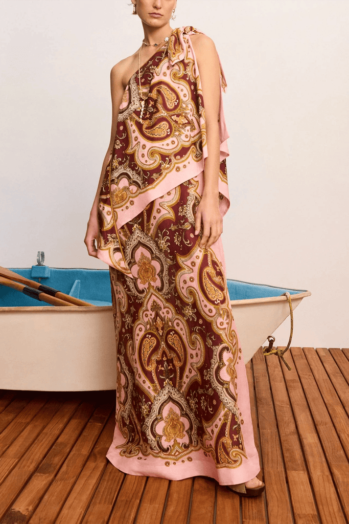 Alemais Porter Midi Dress in Burgundy – Hampden Clothing