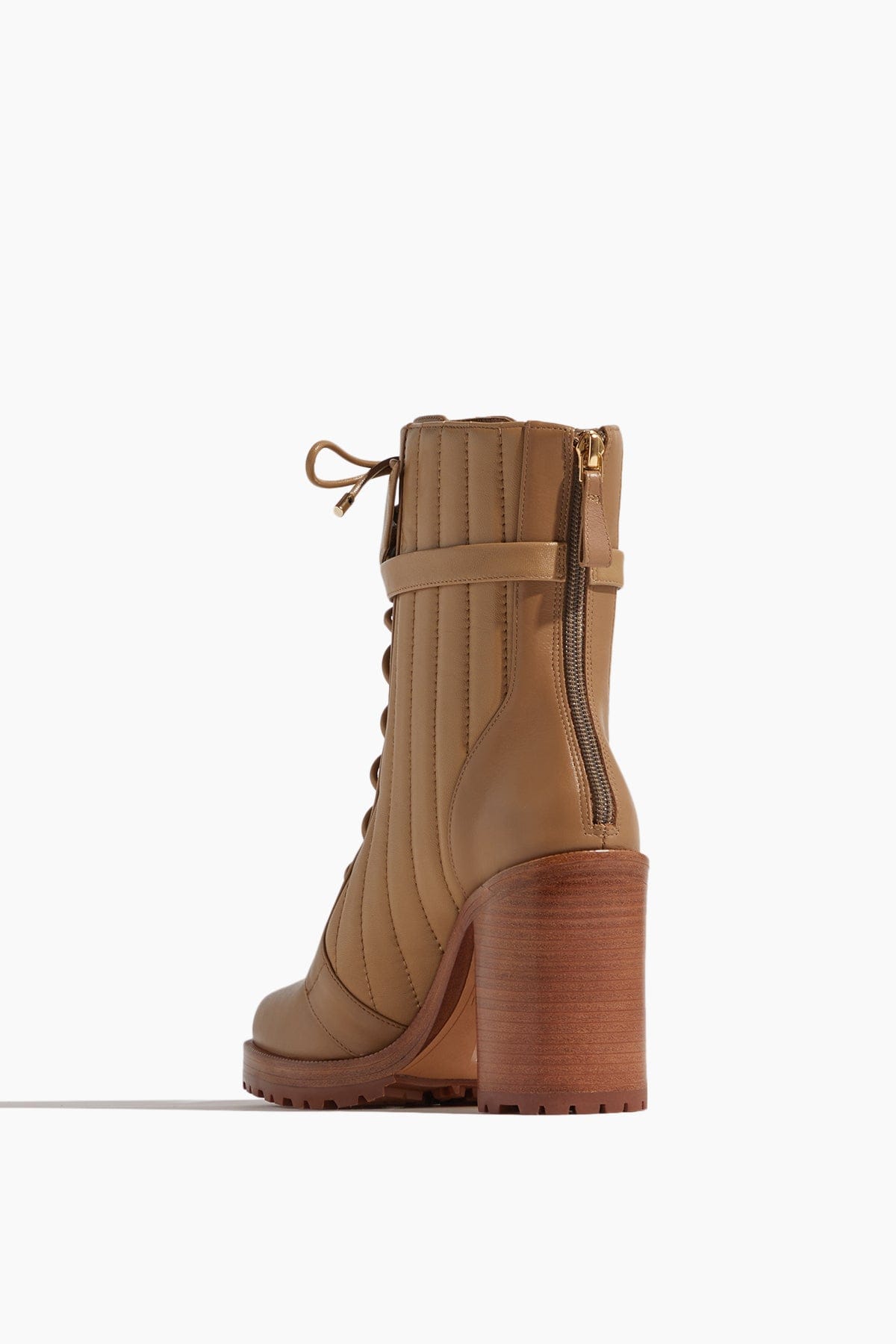 Alexandre Birman Ankle Boots Quilted Clarita Combat Boot in Latte Alexandre Birman Quilted Clarita Combat Boot in Latte