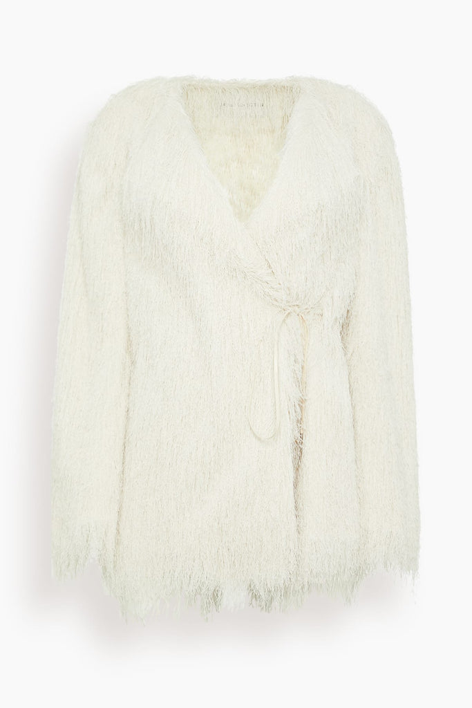 Dries Van Noten Rivla Short Coat in White – Hampden Clothing