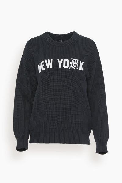 New York Boyfriend Sweater in Black