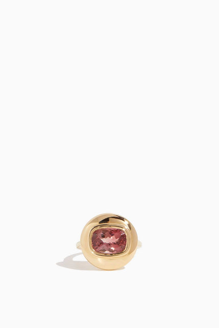 Stoned Fine Jewelry Rings Tourmaline Classic Saucer Ring in 18k Yellow Gold