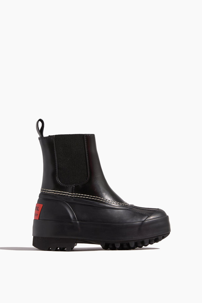 SOREL x Proenza Schouler Caribou Chelsea Boot in Black/Chalk