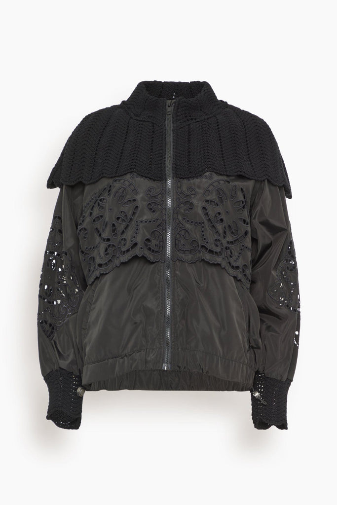 SEA Dahlia Eyelet Windbreaker in Black – Hampden Clothing