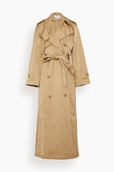 Slouchy Coolness Trench Coat in Warm Beige