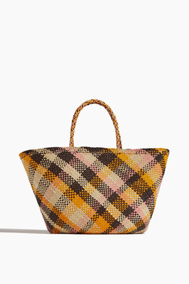 Mariana Large Basket Tote Bag in Madras