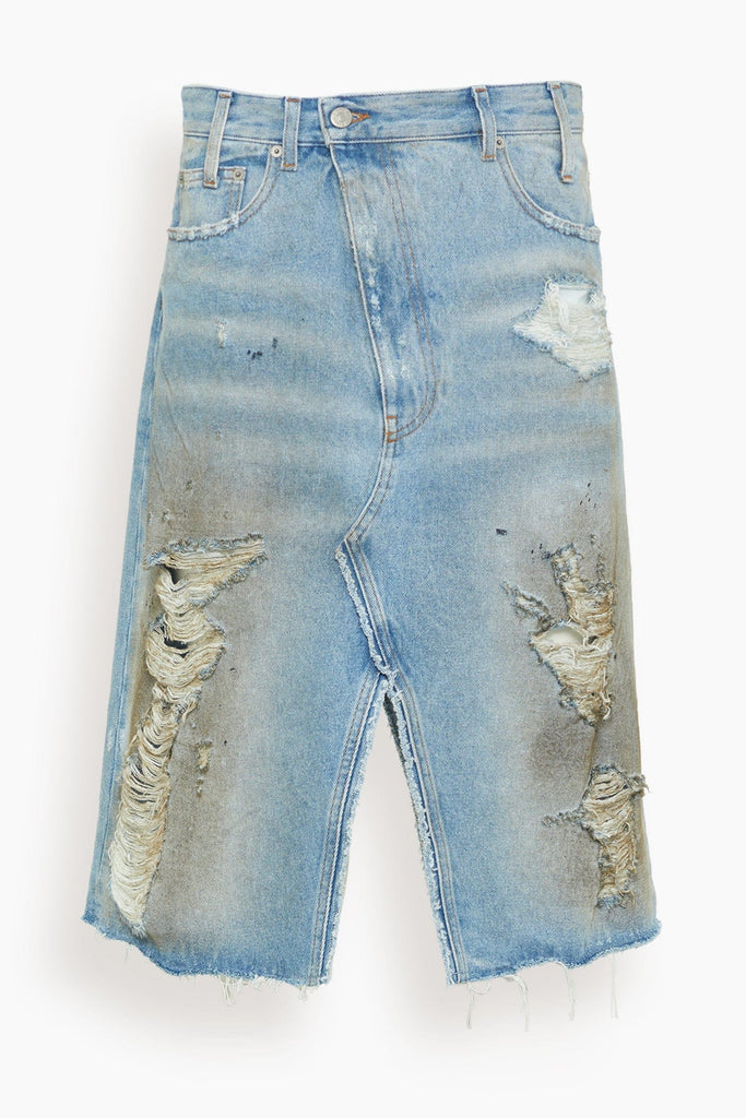MM6 Maison Margiela Denim Skirt in Medium Blue – Hampden