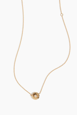 Mini Saucer Pendant Necklace in 18k Yellow Gold