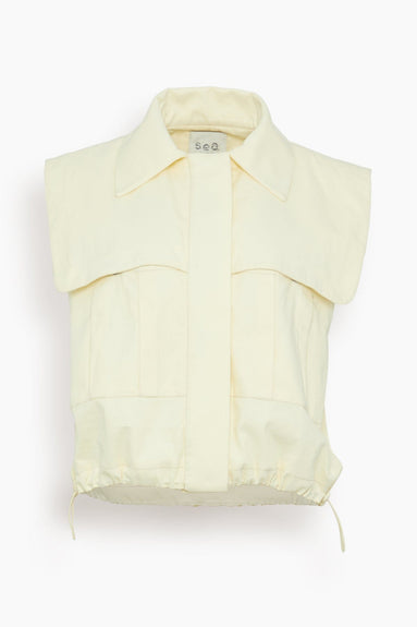 Sea Tops Karina Cotton Vest in Cream