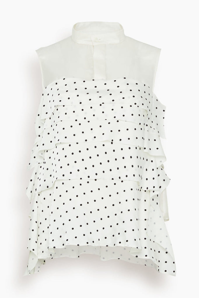 Sacai Polka Dot Flock Print Shirt