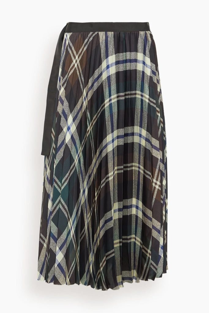 Plaid Print Skirt in Green x Brown – Hampden Clothing