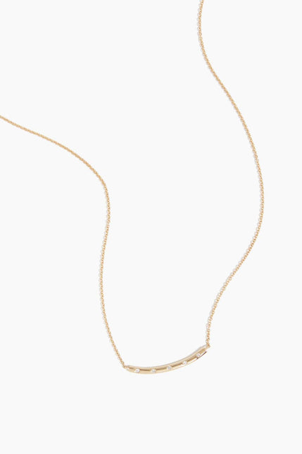 Vintage La Rose Necklaces Sprinkle Bar Necklace in 14k Yellow Gold