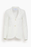 Harris Wharf Jackets Stand Up Collar Honeycomb Blazer in Off White