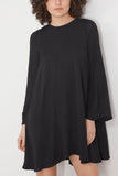 Forte Forte Casual Dresses Double Georgette Long Sleeve Dress in Nero Forte Forte Double Georgette Long Sleeve Dress in Nero