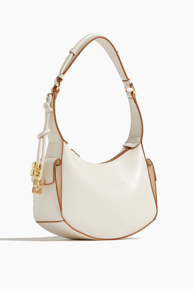 Ganni Shoulder Bag in Egret Hampden Clothing