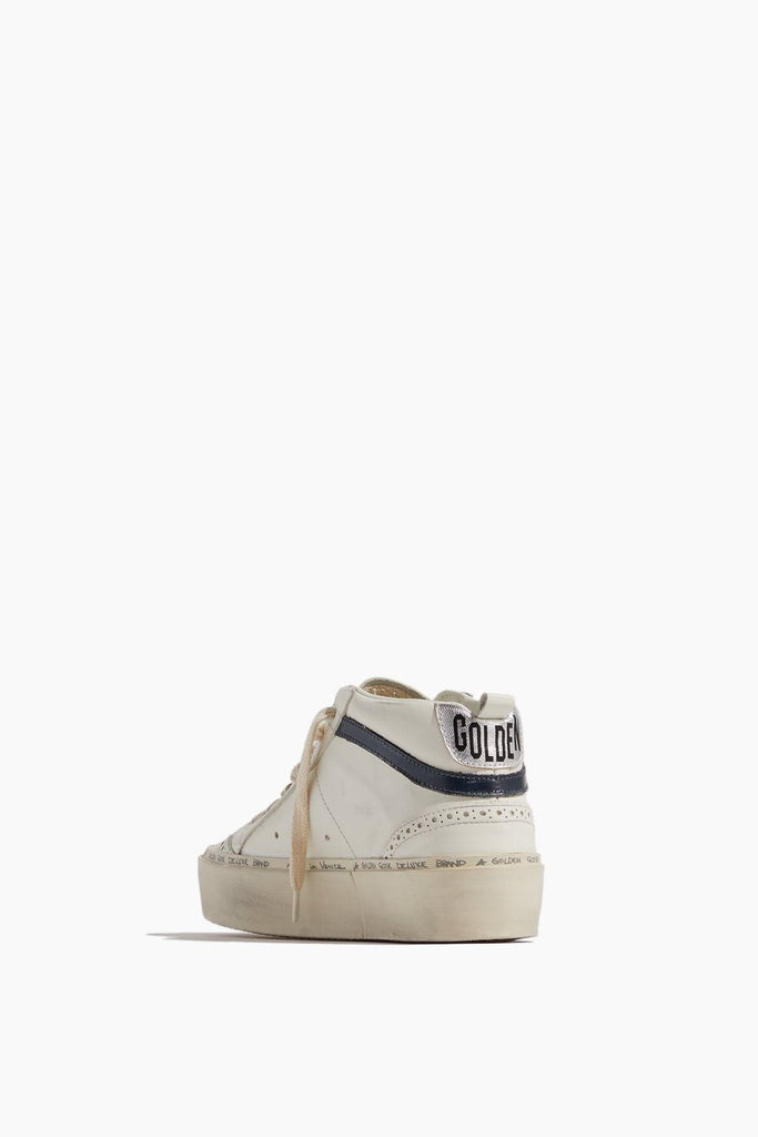 Golden Goose Hi Mid Star Sneaker in White/Ice/Blue/Silver