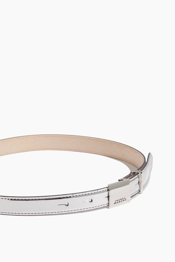 Isabel Marant Men's Lowell Leather Belt - Natural - Belts