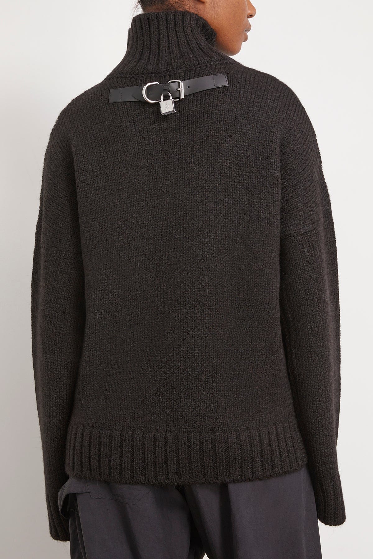 JW Anderson Sweaters Leather Patch Pocket Jumper in Black JW Anderson Leather Patch Pocket Jumper in Black