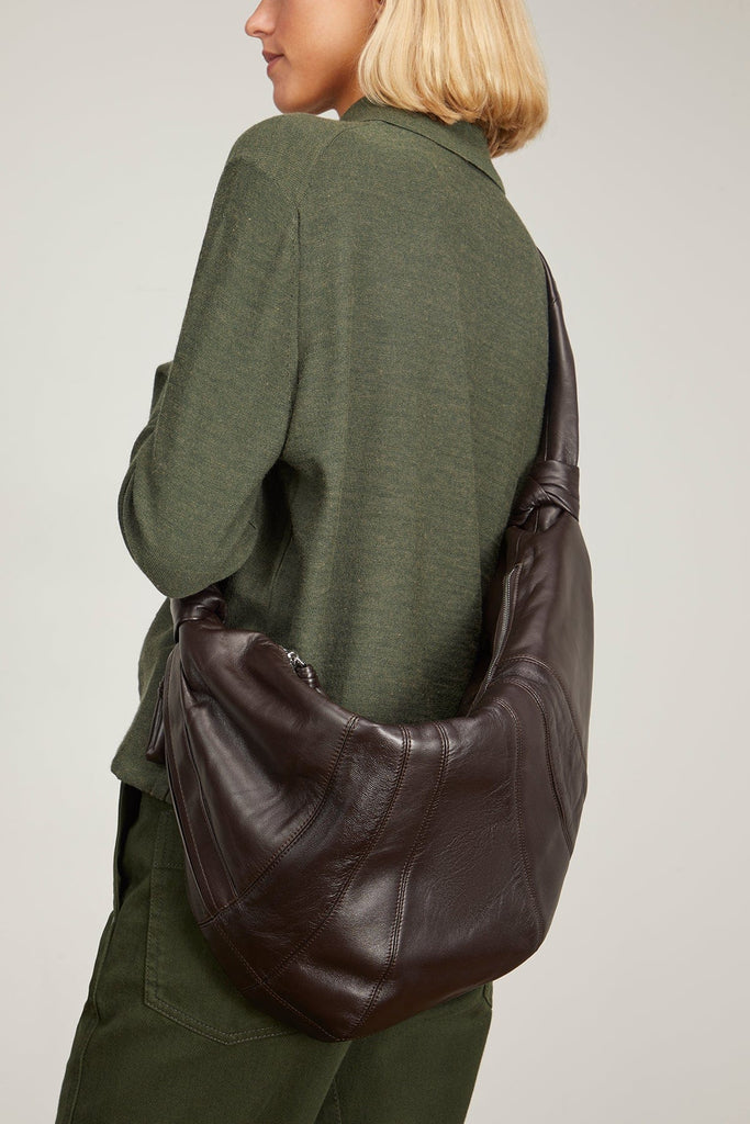 Lemaire - Lemaire Medium Croissant Bag in Peat Green - Hampden Clothing
