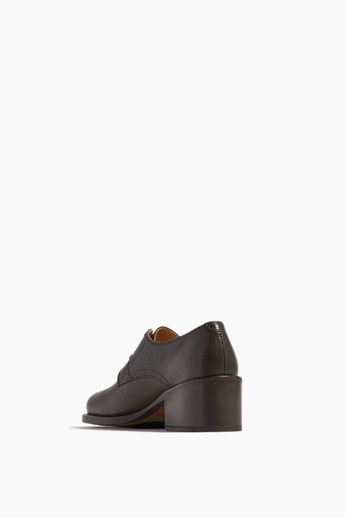 Lemaire Heeled Square Derby in Forest Brown – Hampden Clothing