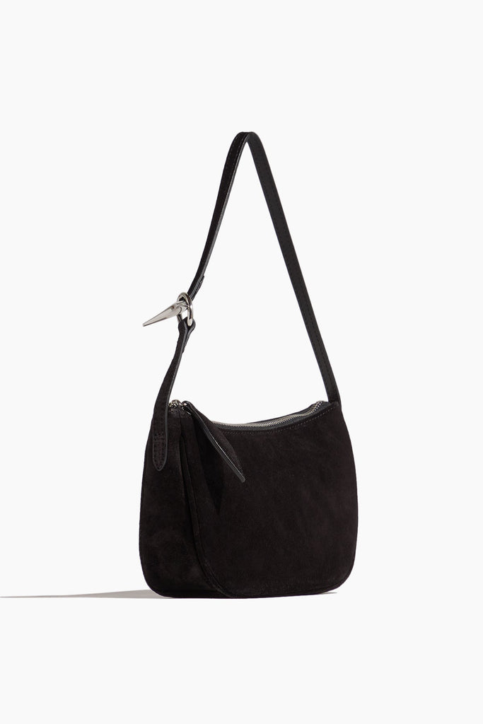 Little Liffner Moon Mini Bag in Black Suede Hampden Clothing