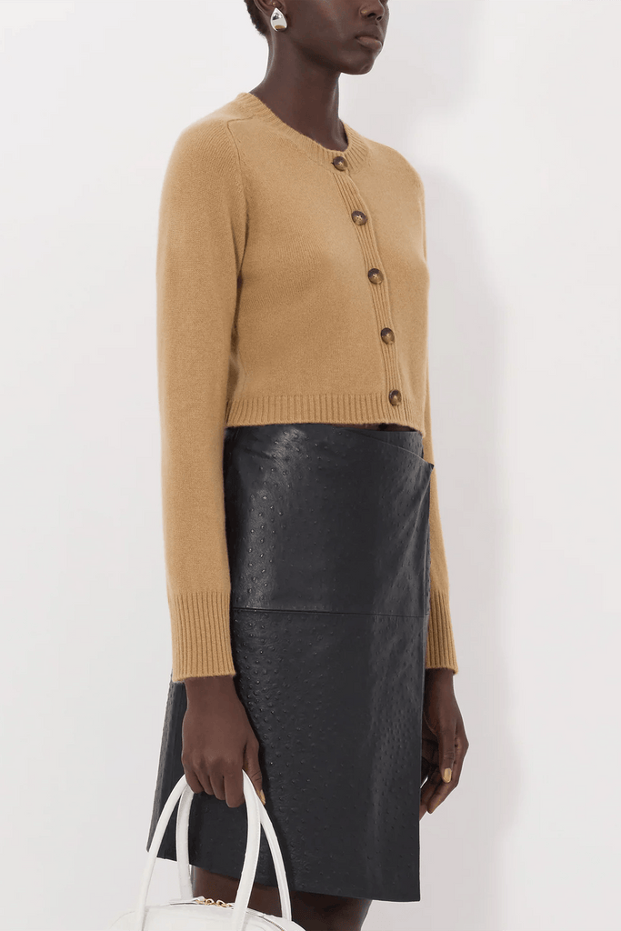 Loulou de Saison Zephir Cropped Cardigan in Camel – Hampden Clothing