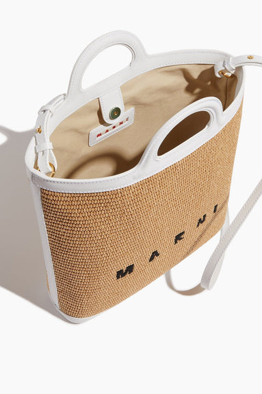 Marni Tote Bags Tropicalia Bucket Bag in Sand Storm/Lily White Marni Tropicalia Bucket Bag in Sand Storm/Lily White