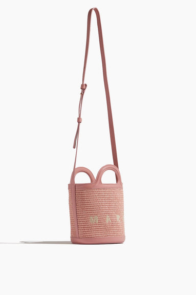 Marni Shoulder Bags Tropicalia Small Bucket Bag in Pink Raffia Marni Tropicalia Small Bucket Bag in Pink Raffia