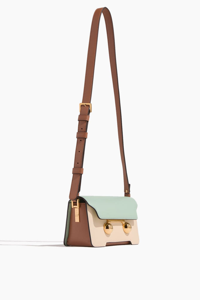 Marni Trunkaroo Mini Shoulder Bag in Linden/Shell/Cinnamon