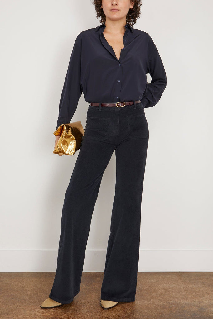 Nili Lotan Florence Pant in Dark Navy – Hampden Clothing