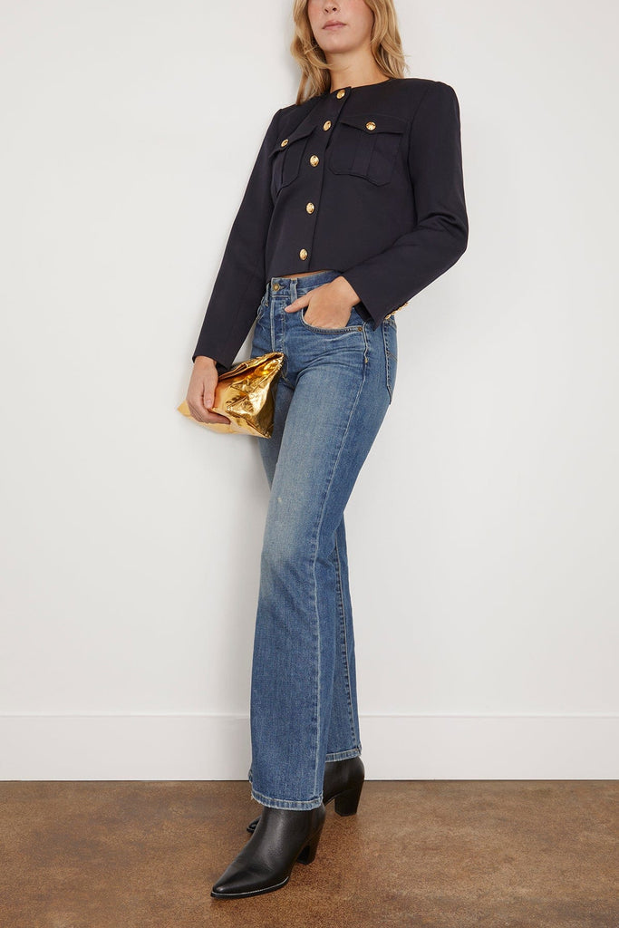 Nili Lotan Maurine Cropped Jacket in Dark Navy – Hampden Clothing