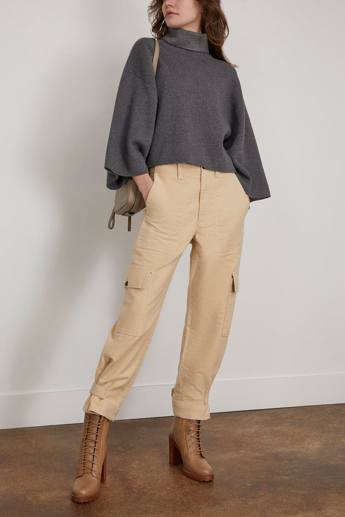 Proenza Schouler White Label Kay Straight Cropped Cargo Pants