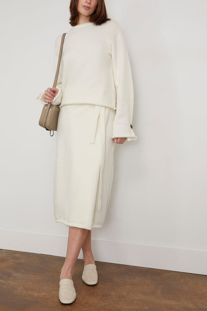 White wrap 2024 skirt jacket