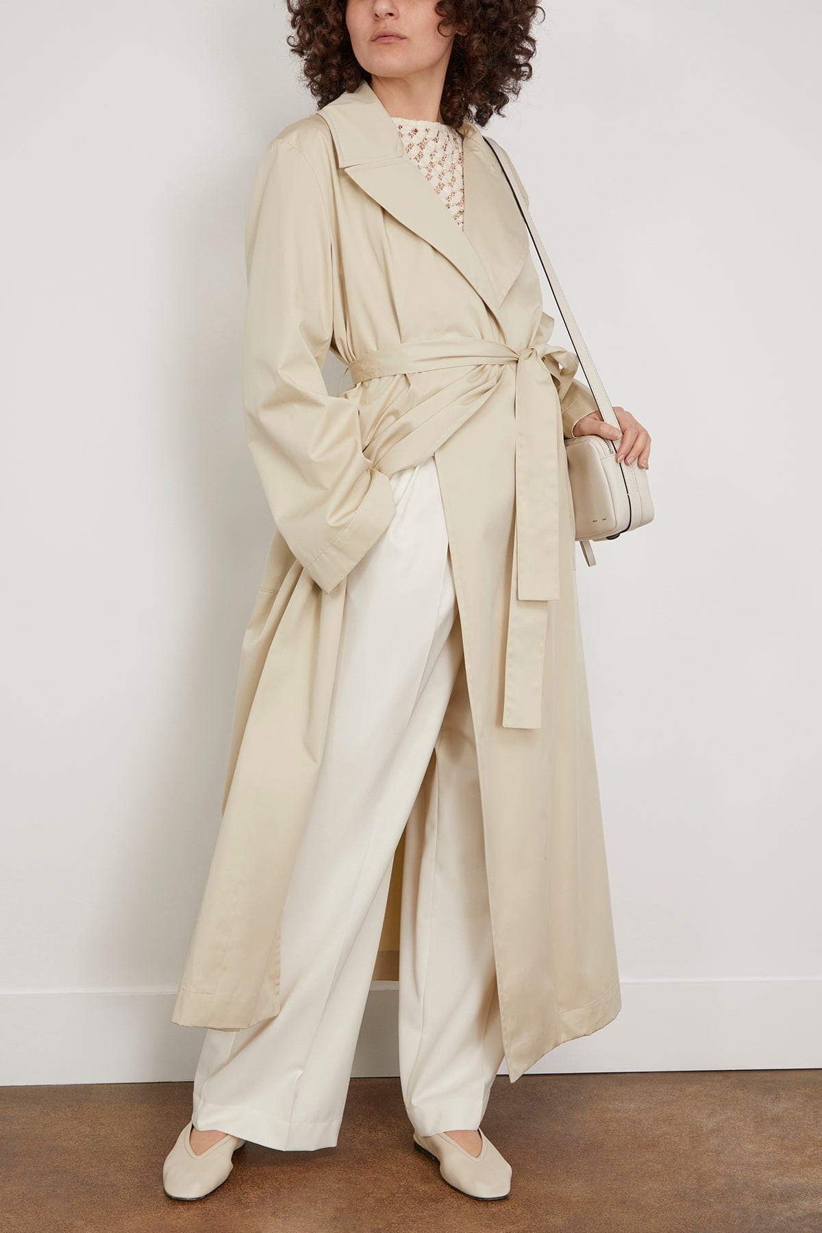 Rohe Coats Long Wrap Trench in Sand Rohe Long Wrap Trench in Sand