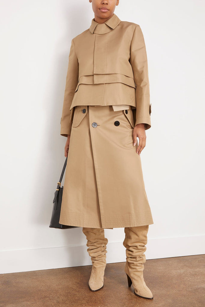 Sacai Women's Layered Gabardine Trench Jacket