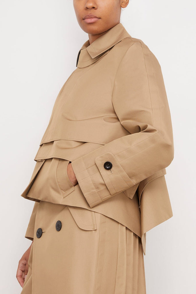 Sacai Women's Layered Gabardine Trench Jacket