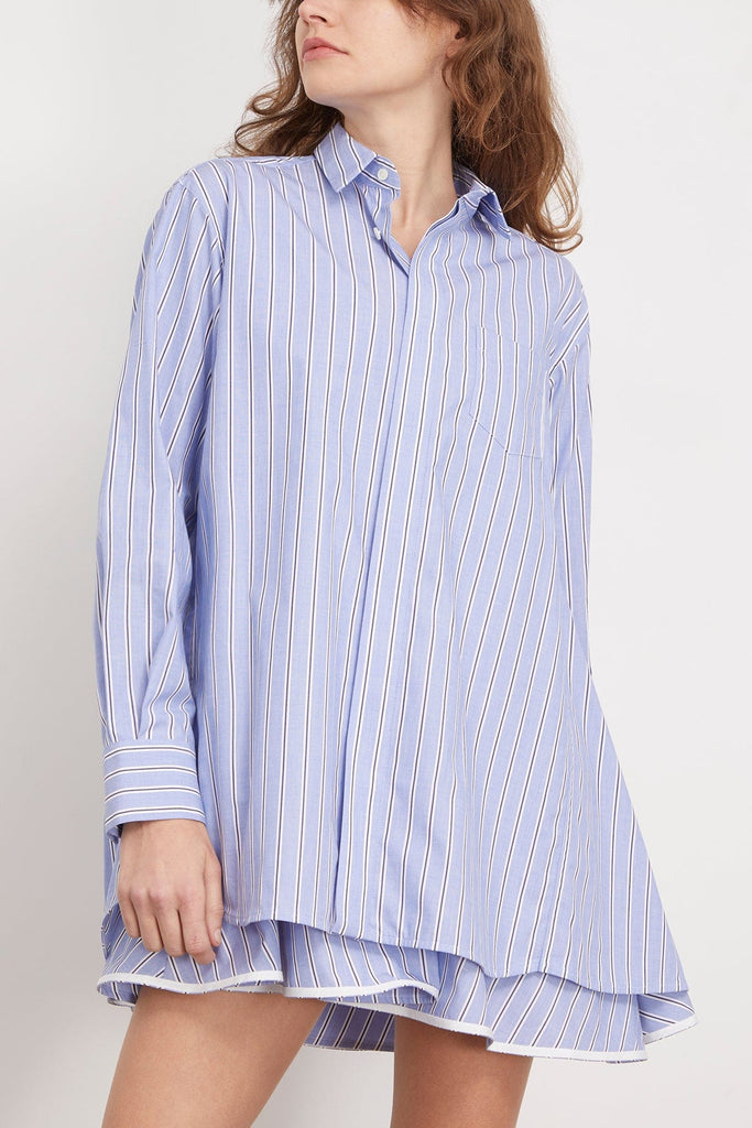 Striped poplin outlet dress