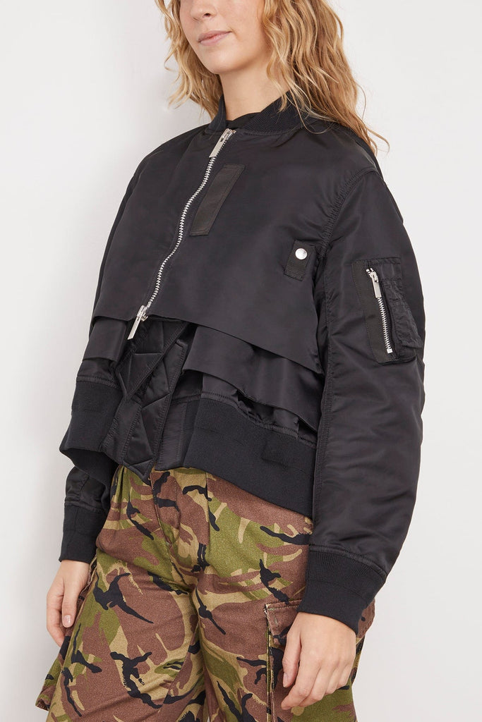 Sacai Nylon Twill Blouson Jacket in Black – Hampden Clothing