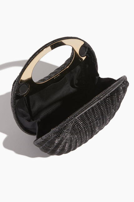 Sacai Top Handle Bags Rattan Round Bag in Black Sacai Rattan Round Bag in Black