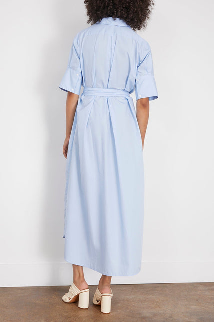 SASUPHI Casual Dresses Abiti Daria Long Shirt Dress in Light Blue