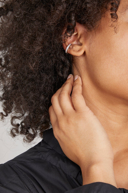 Stoned Fine Jewelry Earrings Ear Cuff in 18k White Gold Stoned Fine Jewelry Ear Cuff in 18k White Gold