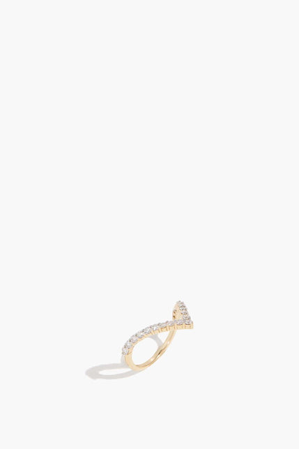 Stoned Fine Jewelry Rings Diamond V Ring in 14k Yellow Gold Stoned Fine Jewelry Diamond V Ring in 14k Yellow Gold