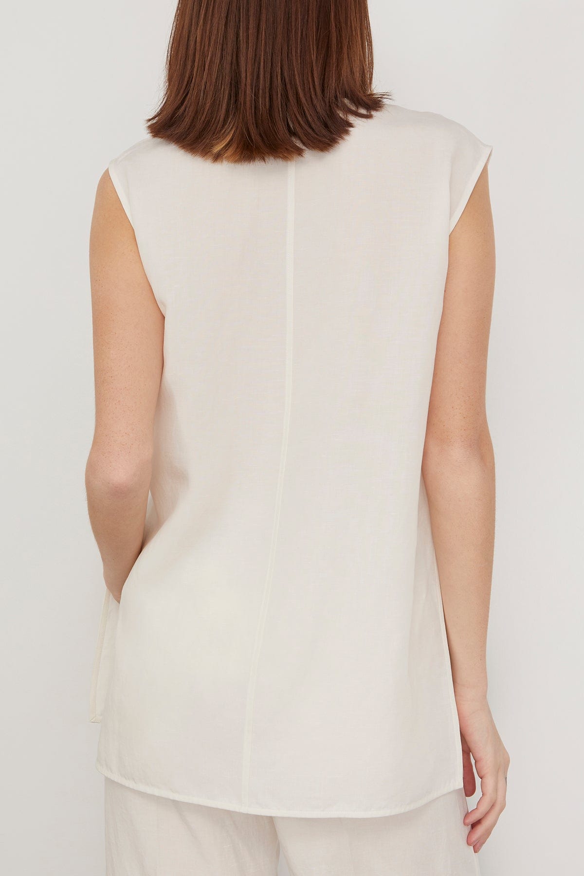 Toteme Tops Fluid V-Neck Top in Off White Toteme Fluid V-Neck Top in Off White
