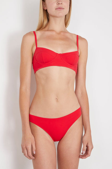 Ulla Johnson Swimwear Zahara Bikini Top in Scarlet