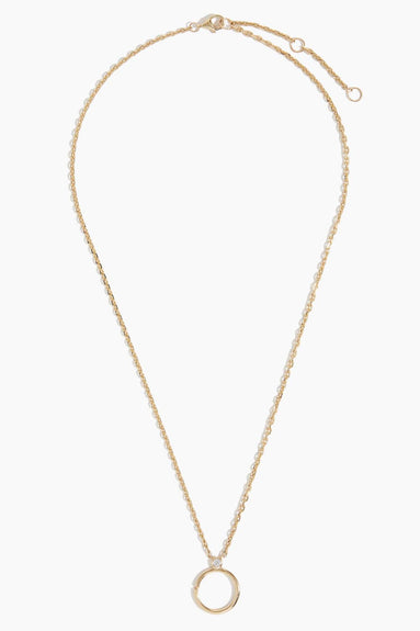 Vintage La Rose Necklaces Circle Clasp Pendant Chain Necklace with Diamond in 14k Yellow Gold Vintage La Rose Circle Clasp Pendant Chain Necklace with Diamond in 14k Yellow Gold