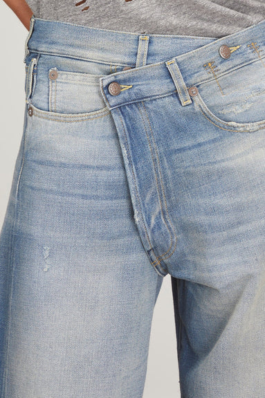 R13 Jeans Cross Over Wideleg Jean in Delancey