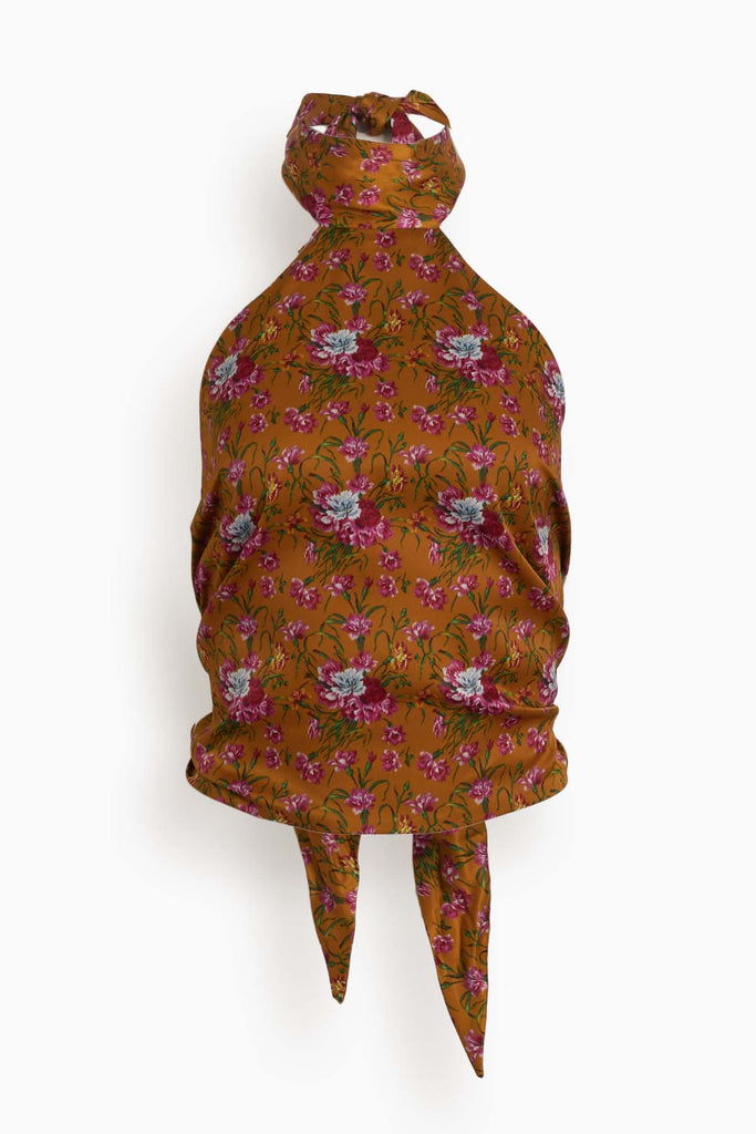 LoveShackFancy Boca Handkerchief Top in Ruby Goldmine – Hampden Clothing