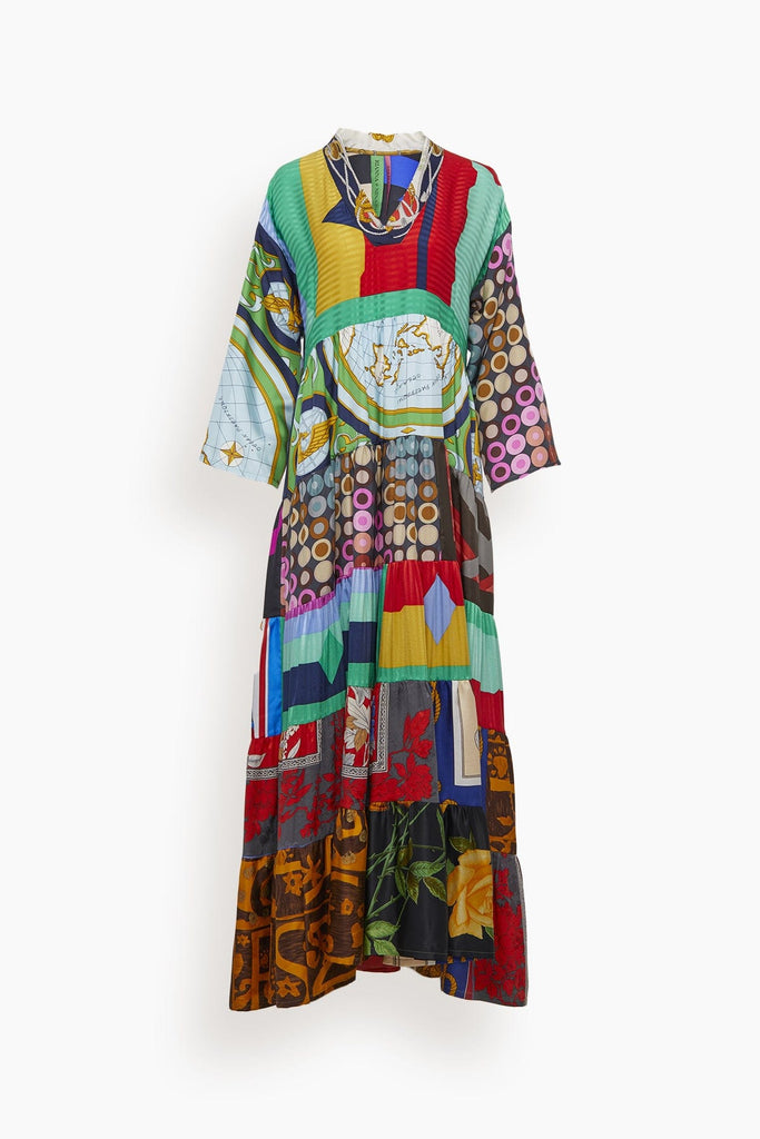 Rianna & NinaOne of a Kind Volant Long Dress in Multi Color – Hampden  Clothing