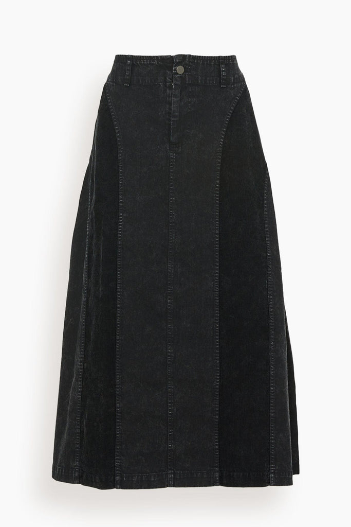 Tyla Twill Skirt in Black