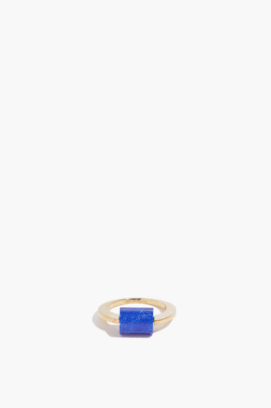 Aliita Rings Deco Cilindro Ring in Lapis Lazuli